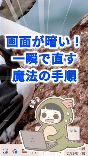 画面が暗い！一瞬で直る魔法の手順！