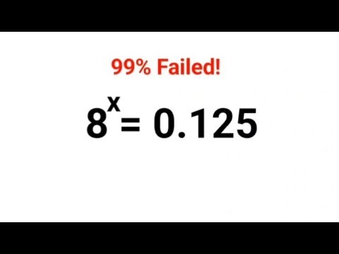 8^x = 0.125. 99% failed to find x orally! Can you? #indices #explore #maths