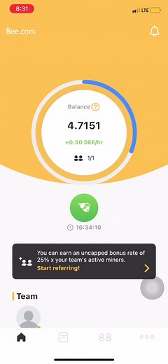 App is Bee.com Referral code: pabgonz05 it’s really easy to use it only takes about 5 every time every 24 hours to just click the little bee￼ #bee.com