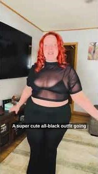 Curvy Girl Bought An XS Let’s Talk.. Two Piece Sheer Mesh Cropped T Shirts with Deep V Neck Top