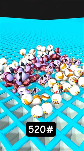 Brainrot face ball falling 52 balls #roblox #looping