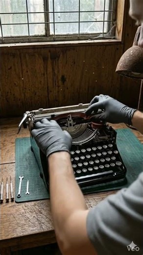Rusty Typewriter Comes Back To Life | Timelapse Restoration ⌨️ #shorts
