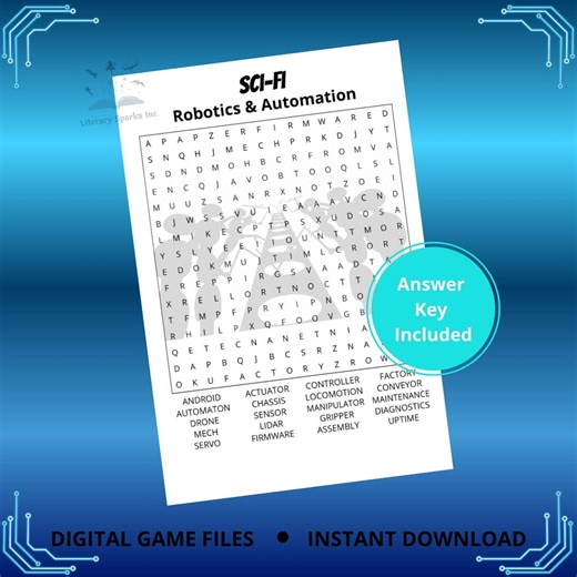 Sci-fi Word Search Puzzle Printable | Robotics and Automation | Sci-fi Worksheet | Futuristic Digital Download | Dystopian Activity Page - Etsy