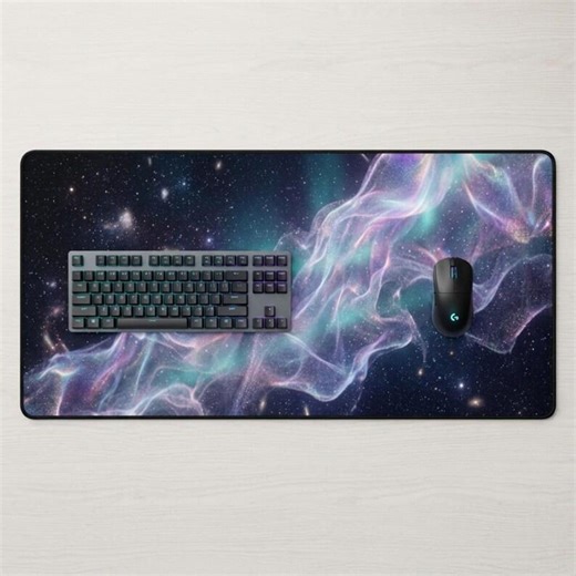 Galaxy Nebula Extended Mouse Pad, XXL Desk Mat, Space Desk Pad, Gaming Mousepad, Aesthetic Office Desk Decor - Etsy