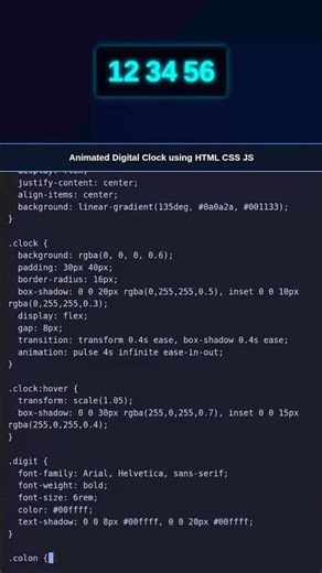 Epic Clock | HTML CSS JS #webdevelopment #htmlcss #coding
