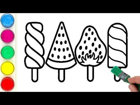 How to Draw a Cute Ice Cream 🍦🎨🍦🎨 with Colour: Easy Step by Step Drawing for Beginners