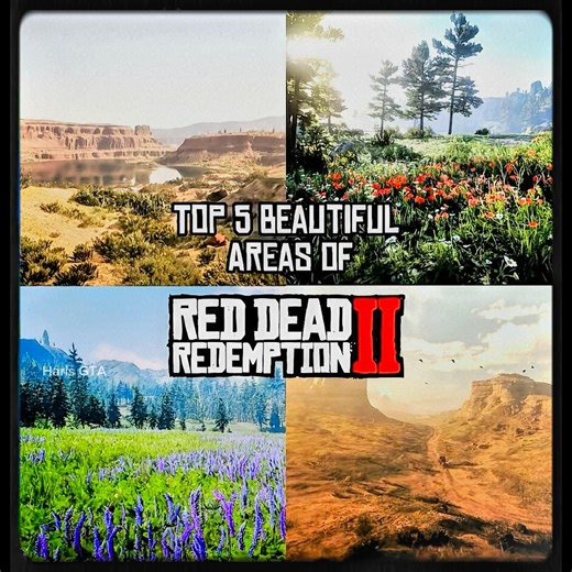 Top 5 Most Beautiful Areas in RDR2 🛡️🌅 #shorts