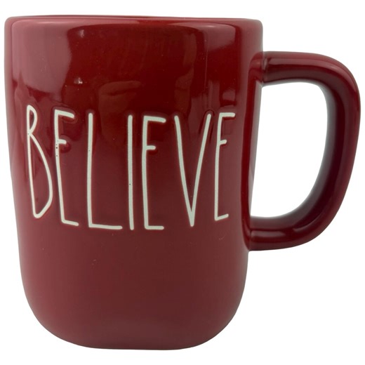Rae Dunn by Magenta BELIEVE RED Coffee Tea Mug Farmhouse Rustic Cottage Artisan Collection Christmas Holiday - Etsy