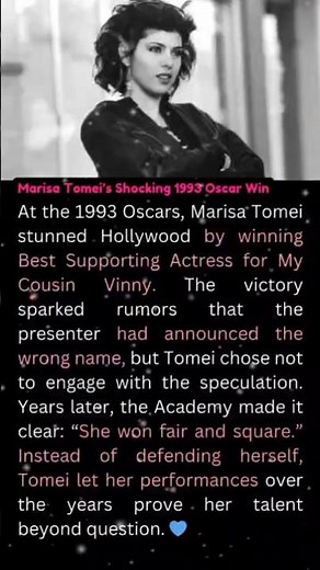 Marisa Tomei’s Shocking 1993 Oscar Win #shortvideo #viral