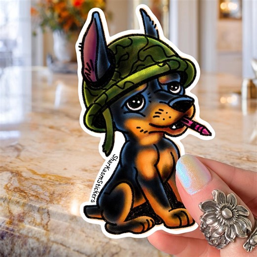 Crayon Eater Doberman Sticker USMC NEW Devil Dog Dobie Puppy Vinyl Decal Marine Corps Veteran Humor Art Cute Humor Art Dobermann Lover - Etsy UK