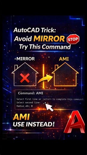 AutoCAD Trick: Avoid MIRROR – Try This Command #visioncadstudio #shorts