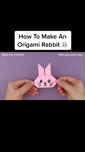 How to make an origami rabbit - easy origami craft tutorial #origami #origamitutorial #origamichallenge #origamirabbit #origamibunny