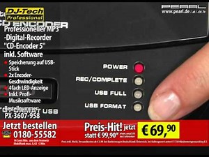 Professioneller MP3-Digital-Recorder "CD-Encoder 5" inkl. Software