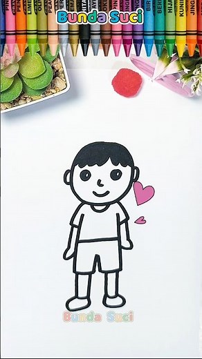 How to Draw a Cute Boy for beginner step by step