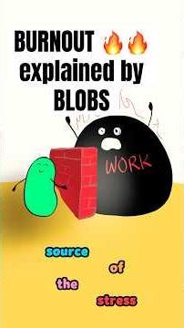 why you're burned out, explained by a blob #burnout #burnedout #burnoutrecovery #animatedshorts