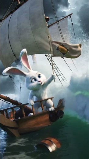 🐰 Bugs is in TROUBLE rough seas AHEAD! #ai #cute #cartoon