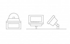 Floor Mount Flood Light - Free CAD Drawings