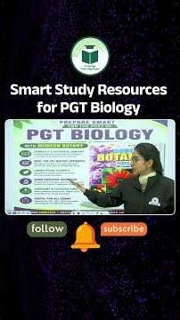 🧬 Smart Study Resources for PGT Biology