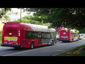 Morning Buses at NVCC-Annandale - Fairfax Connector and Metrobus (7/22/2021)