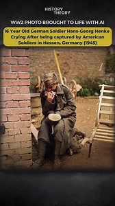 395K views · 6K reactions | WW2 Photo Brought to Life: Young German Luftwaffe Soldier Hans George Henk is Captured by Americans in Hessen Germany | History Theory | Facebook