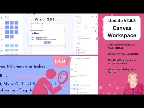 Update version 2.6.3 for Canvas Workspace - ScanNCut tutorial #ScanNCut #CanvasWorkspace