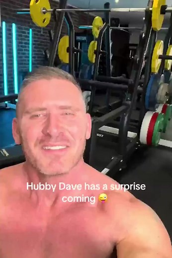 Hubby Dave has a surprise coming 😜😜 #gym #surprise | Spicy Gym