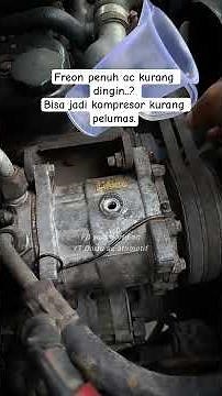 freon penuh ac kurang dingin, isi oli kompresor AC mobil, #automobile #auto