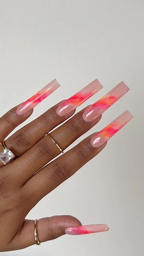 Summer Smokey Marble Nail Art Tutorial | Non-Dominant Hand Challenge