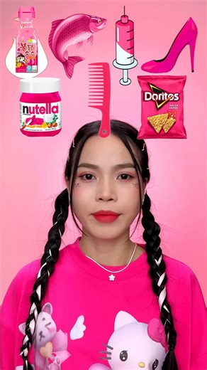 PINK vs BLACK vs BLUE FOOD Eating Only ONE COLOR CHALLENGE 🌸🥶🖤️ | Toby