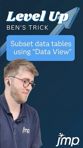 JMP Tip 💡 Subset your data tables with the "Data View" filter