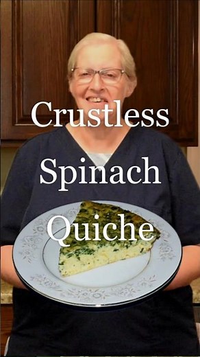 Delicious Crustless Spinach Quiche #easyrecipe