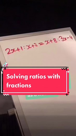 #ratio #fraction #solve #maths #math #gcse #tutorial #tiktoktutor #learnontiktok
