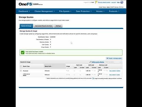 OneFS WebUI Overview for Gartner