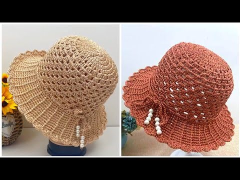 Easy Crochet Summer Sun Hat 🌼 Easy and Wonderful Crochet Hat Tutorial for Beginners