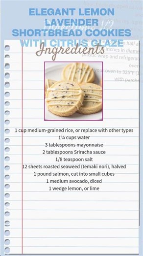 Elegant Lemon Lavender Shortbread Cookies with Citrus Glaze