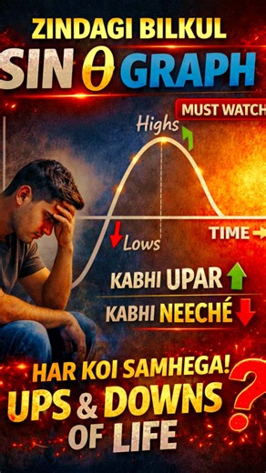 Life = Sin θ Graph 😳 | Ups & Downs Explained #life #liferules #lifereality #maths ‪@UJ-Motion‬
