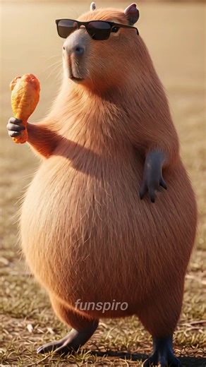 Funspiro on Instagram: "Capybara Dance Mission on the Chicken Wing Song 😎🔥 The red capybara squad is back — and this time they’re groove in’ to the Chicken Wing song like total pros! With their big round bellies wobbling, sunglasses shining, and paws clapping in perfect sync, these funny capybaras turn a dry grassy field into the most chaotic dance floor ever. Fast moves, nonstop energy, and pure comedy gold — a hyper realistic 8K dance party you can’t stop watching! #CluckinAndTruckin #Chicke