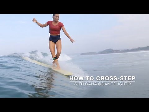 How to cross-step on a surf longboard PART 1. Ninefoot studio with Dana Hamann @dancelightly_