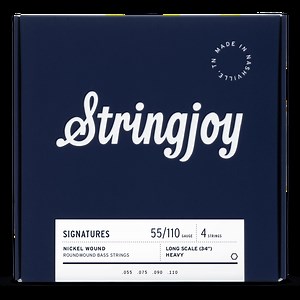Stringjoy 55-110 Long Scale 4 String Signatures - Nickel Wound Bass Guitar Strings