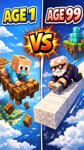 Minecraft Bridging Battle: Age 1 Noob vs Age 99 Pro! 😱