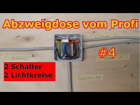 Abzweigdose verdrahten 👍|Schritt für Schritt | 2 Schalter + 2 Lampen | Tutorial #4 | ✅ EleKtrOniXxX✅