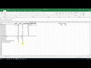 Excel Refresher the gradebook example - 2 Relative and absolute referencing