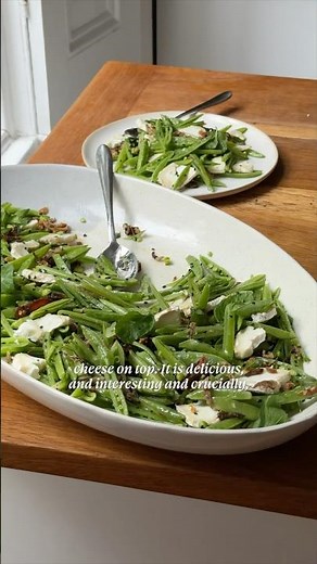 sugar snap pea salad 🫛 full recipe on my insta! ❤️