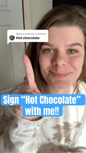 Cozy vibes ☕❄️ Signing ‘Hot Chocolate’ in ASL!
