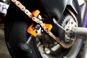 WWW.TRU-TENSION.COM Instantly increase the life of your motorcycle chain and sprocket. Improve performance and power delivery. Chain Monkey is the fast and hassle free way of setting your chain. Click to see more | Tru-Tension