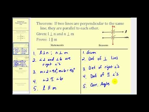Perpendicular Transversals of Parallel Lines