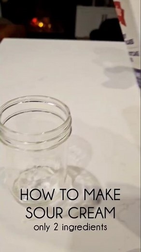how to make sour cream (only 2 ingredients) #sourcream #dairyproducts #homemade