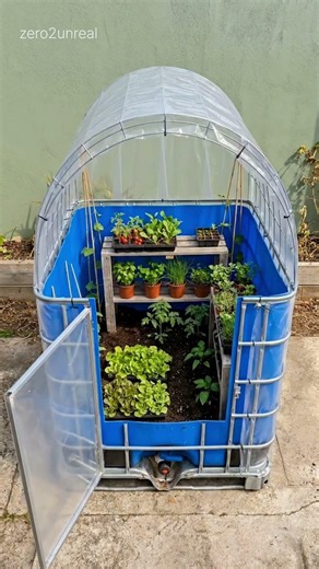 DIY IBC Tote Mini-Greenhouse: Ultimate Backyard Garden Hack!☘️🪴