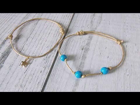 ワックスコードを使って簡単ブレスレットの作り方