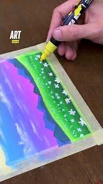 I create an easy drawing tutorial to help you with oil pastel gradient 😍✏️💙